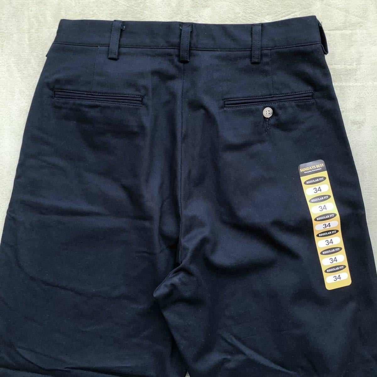 新品 SUNDAYS BEST サンデイズ ベスト WORK PANTS ワークパンツ NAVY