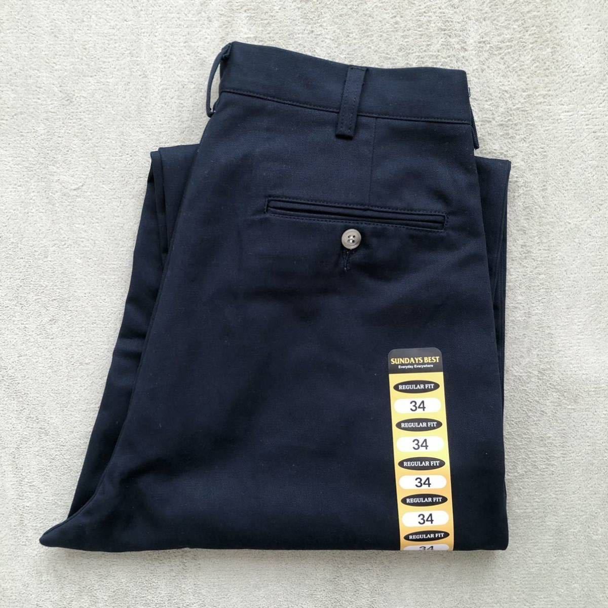 新品 SUNDAYS BEST サンデイズ ベスト WORK PANTS ワークパンツ NAVY