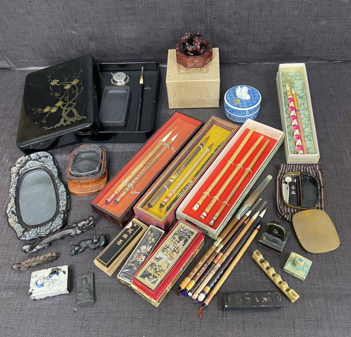 下10-6】硯 中国 古硯 雲紋 書道具 硯箱 旧家整理品 | TSUM1947.BY