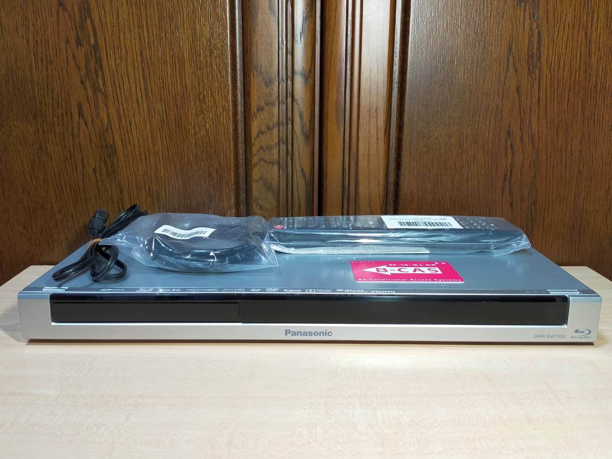 Panasonic DMR-BWT550/2番組同時録画可/B-CAS，新品リモコン，HDMI