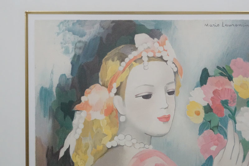 A119◇仏女性画家【マリー・ローランサン】 リトグラフ 「ペキノワ