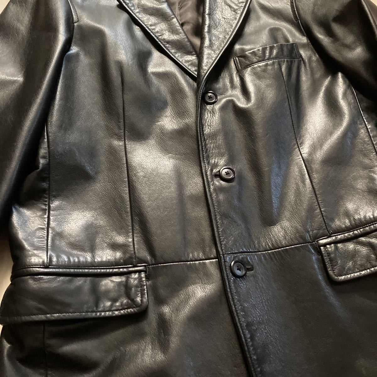 極美品 90年代 オールド GAP レザージャケット レザーテーラード 