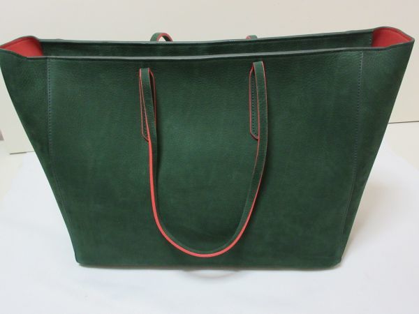 ◆売り切り 非売品 未使用 保管品 PATEK PHILIPPE パテックフィリップ レディースバック スエード グリーン 専用袋入り 現状渡し_4