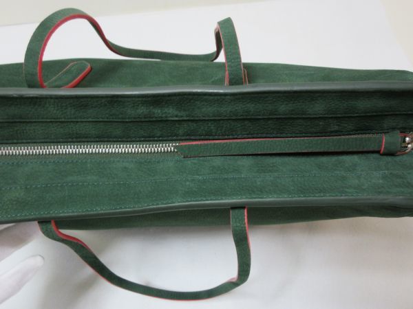 ◆売り切り 非売品 未使用 保管品 PATEK PHILIPPE パテックフィリップ レディースバック スエード グリーン 専用袋入り 現状渡し_6