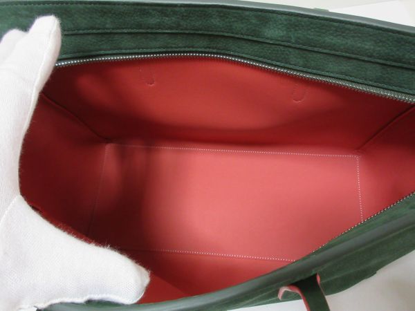 ◆売り切り 非売品 未使用 保管品 PATEK PHILIPPE パテックフィリップ レディースバック スエード グリーン 専用袋入り 現状渡し_7