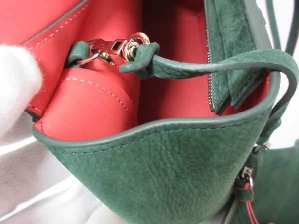 ◆売り切り 非売品 未使用 保管品 PATEK PHILIPPE パテックフィリップ レディースバック スエード グリーン 専用袋入り 現状渡し_8