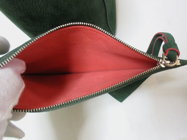 ◆売り切り 非売品 未使用 保管品 PATEK PHILIPPE パテックフィリップ レディースバック スエード グリーン 専用袋入り 現状渡し_9