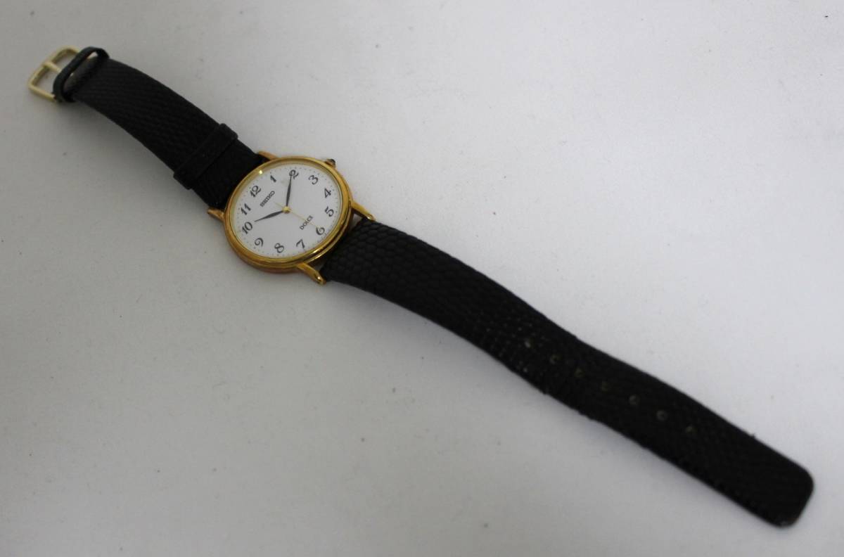 SEIKO DOLCE セイコードルチェ 18kt 8j41-6060 セイコー ドルチェ 8J41-6060 クォーツ 750/革/メッキ ゴールド の買取
