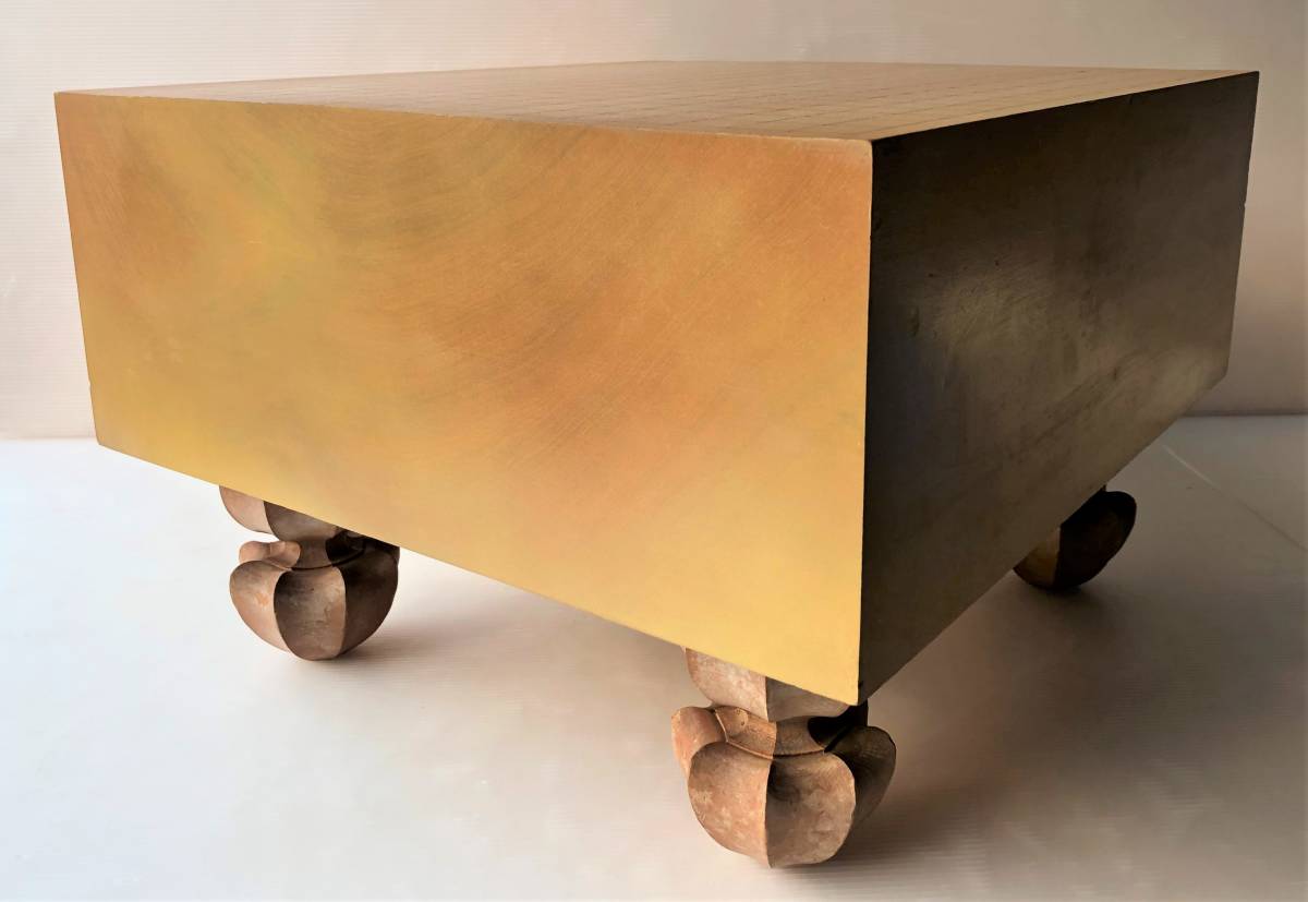 囲碁 碁盤60号碁石セット 天然木 足付き へそ 碁石 蛤