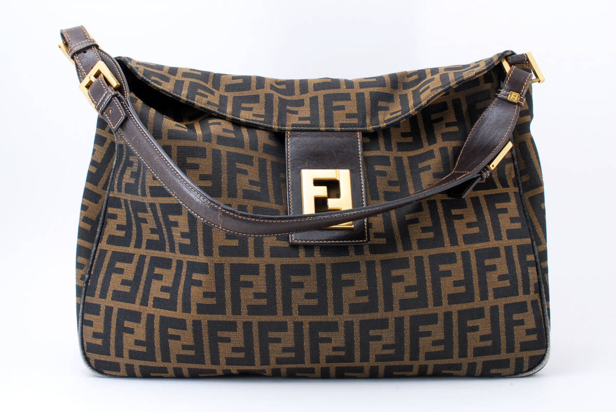 1円スタート】FENDI ヴィンテージ フェンディ ズッカ キャンバス 