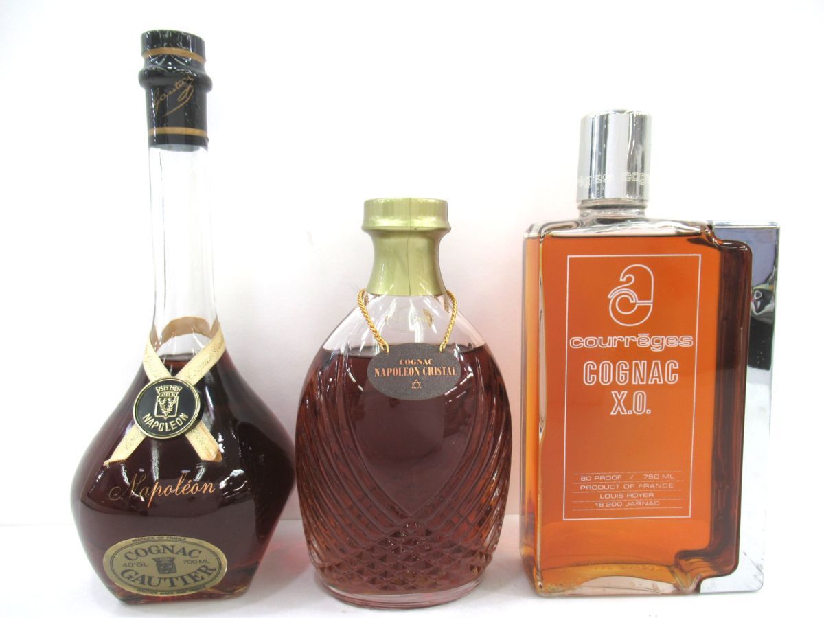 各種 3本セット 古酒 ナポレオン コニャック ブランデー ド ガストン