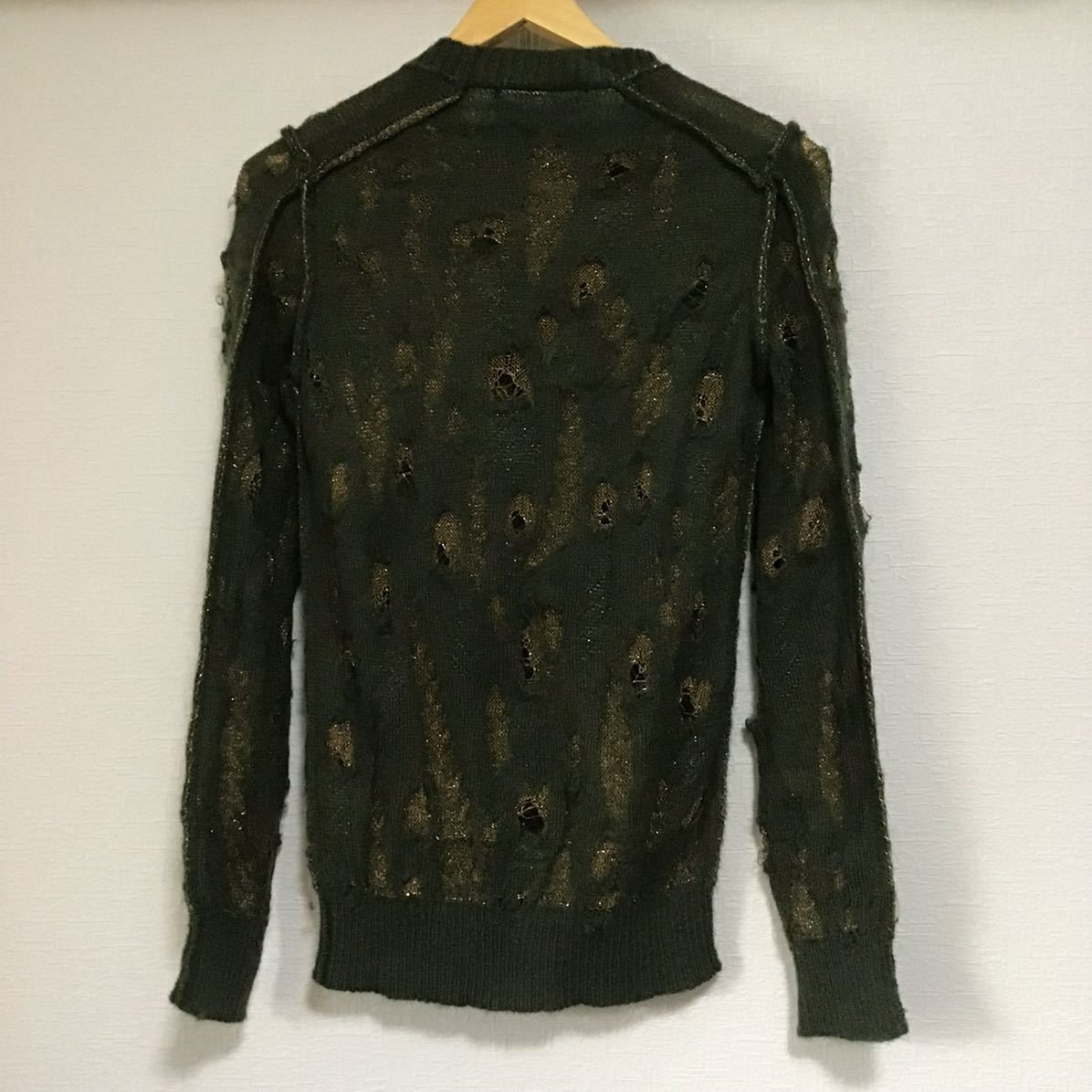 junya watanabe ダメージ 穴あき ラメ ニット archive pacckman(長袖 