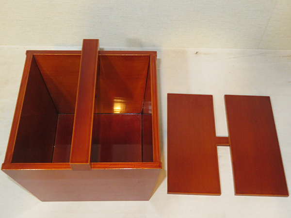 伝統工芸 飛騨春慶塗 曲水指 茶道具 紙箱付 伝統工芸 飛騨春慶塗 曲水指 茶道具 紙箱付