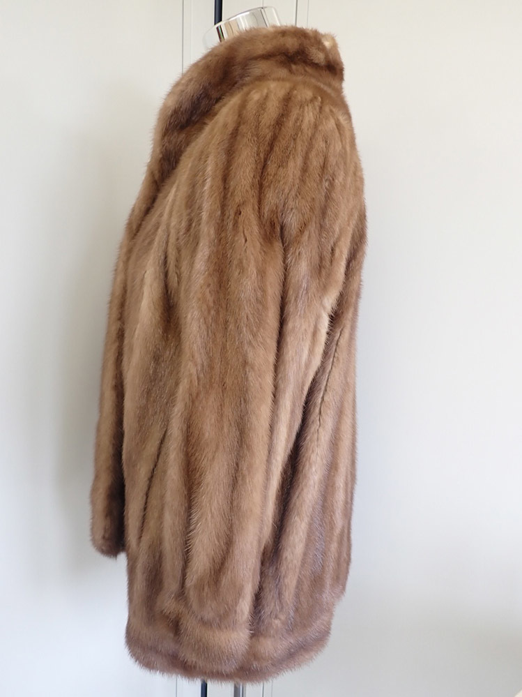 イブサンローラン SAGA MINK サガミンク 毛皮コート金サガ 総柄 SAGA