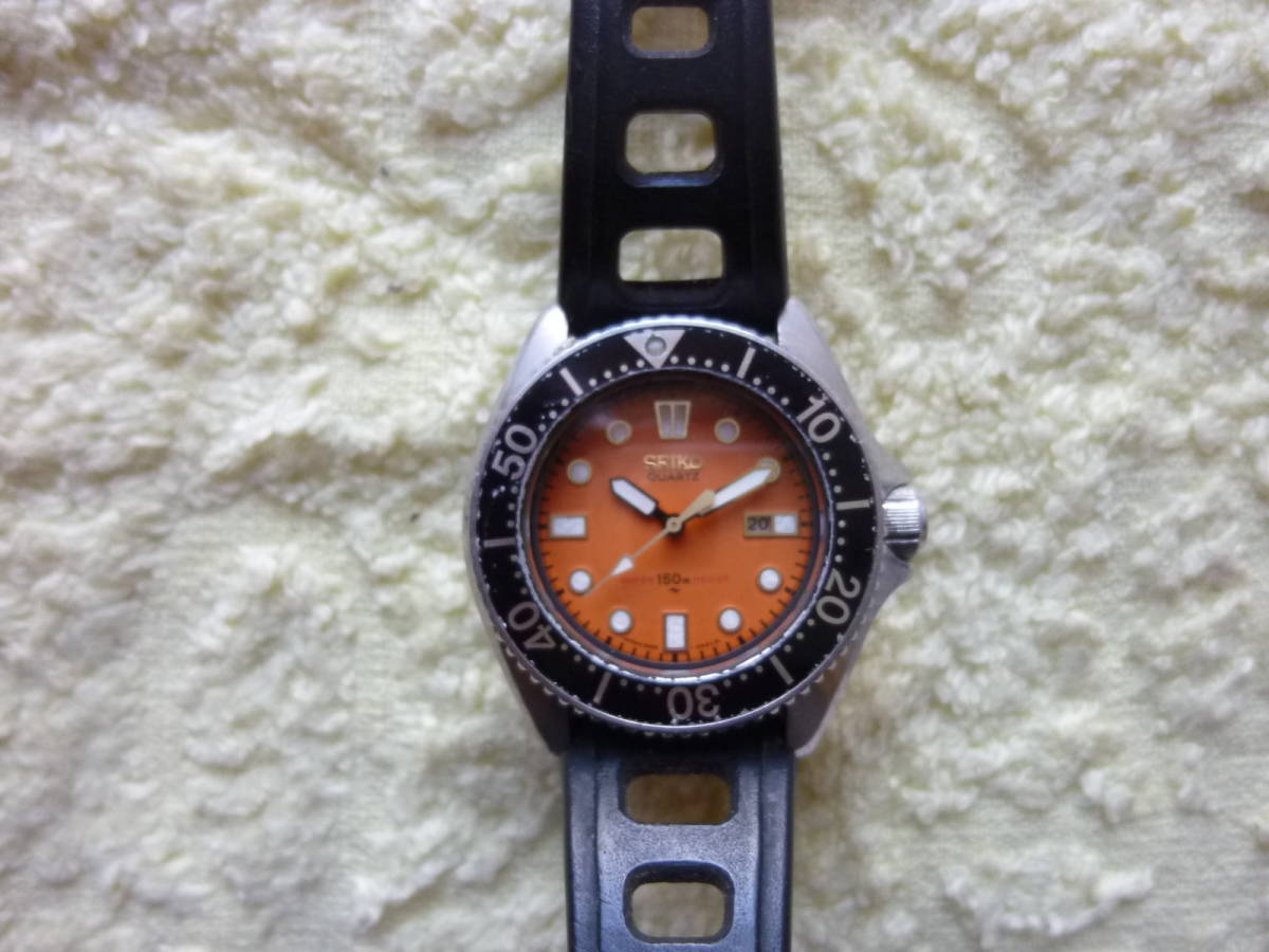 2625-0010 セイコー ダイバー オレンジ文字盤 SEIKO 150m レディース 