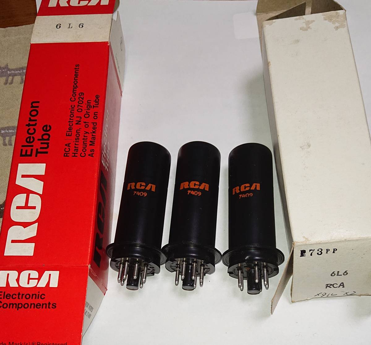 RCA - 6L6GC Yahoo!オークション Plate Black Matched Tubes Pair