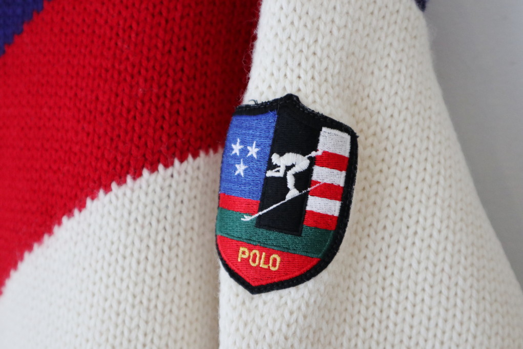 90s polo by Ralph Laurenタートルネックスキーパッチ