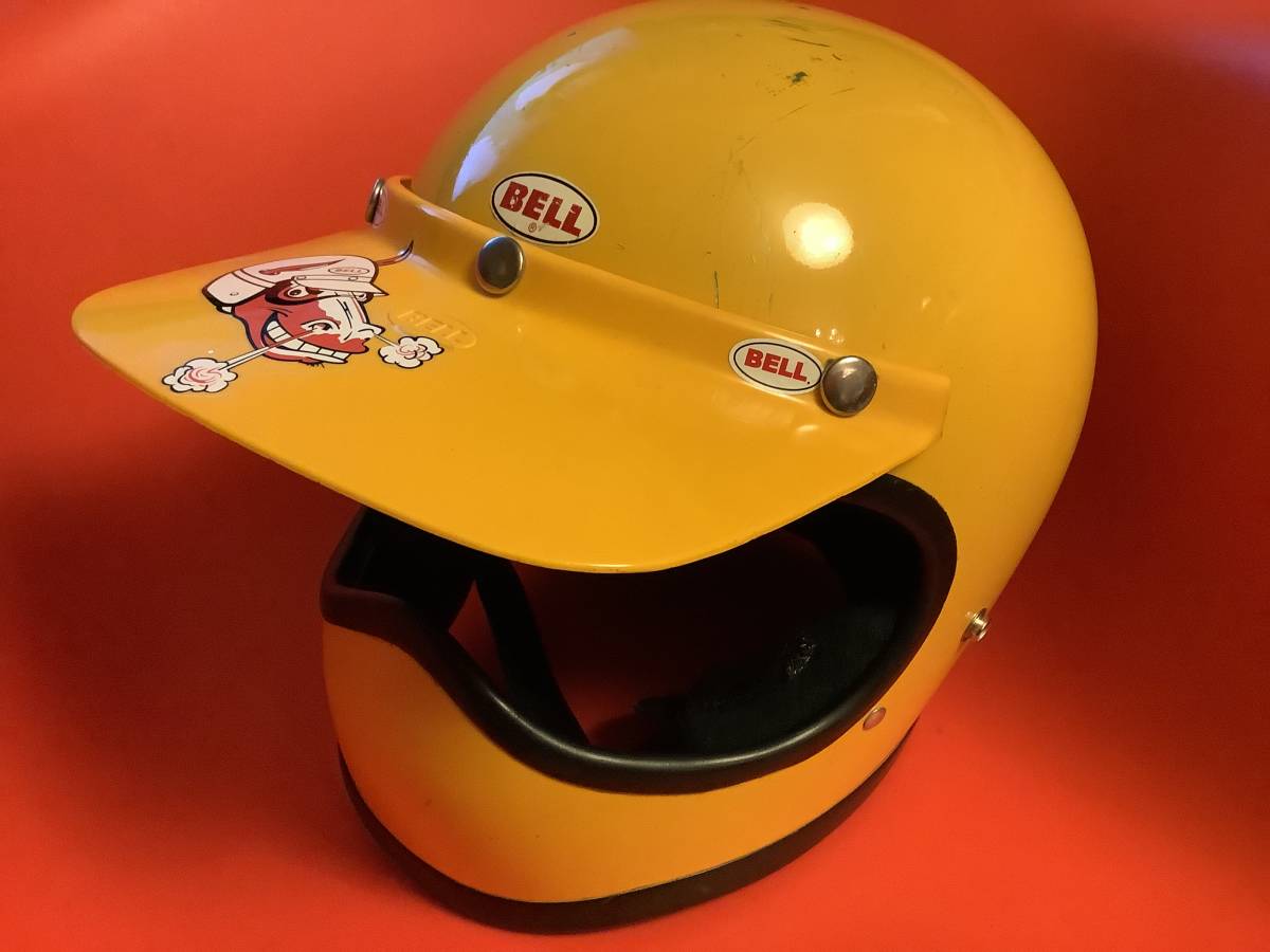 ビンテージ Mシェル 70s bell moto star ベル モト スター イエロー 