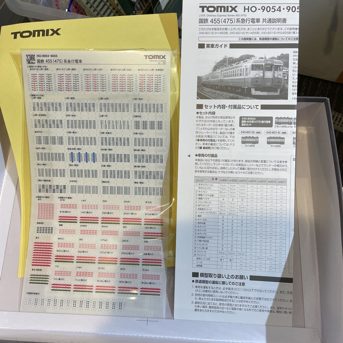 トミックス HOゲージ HO9054 455(475)系急行電車 基本セット HO-9054