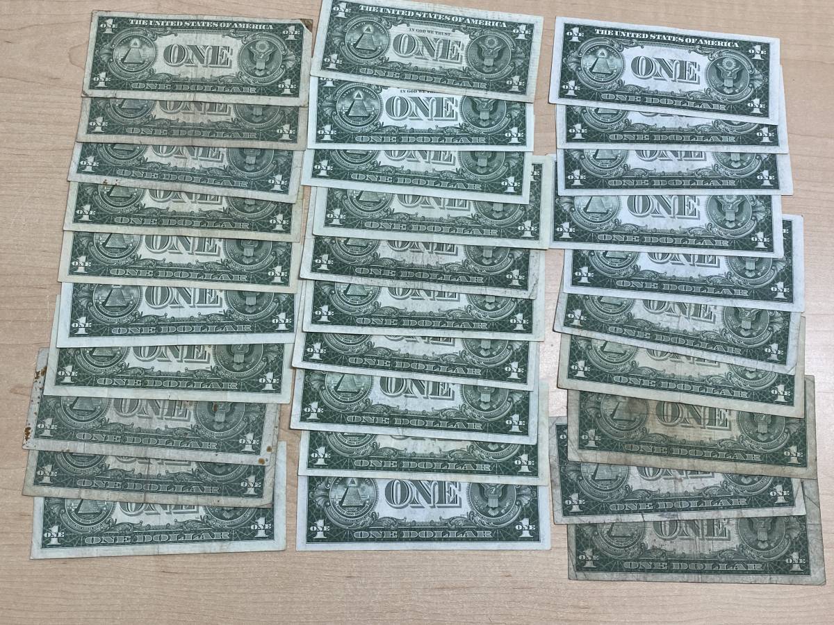 外国紙幣]アメリカ合衆国 旧1ドル紙幣×30枚 計30ドル分 ブルーシール