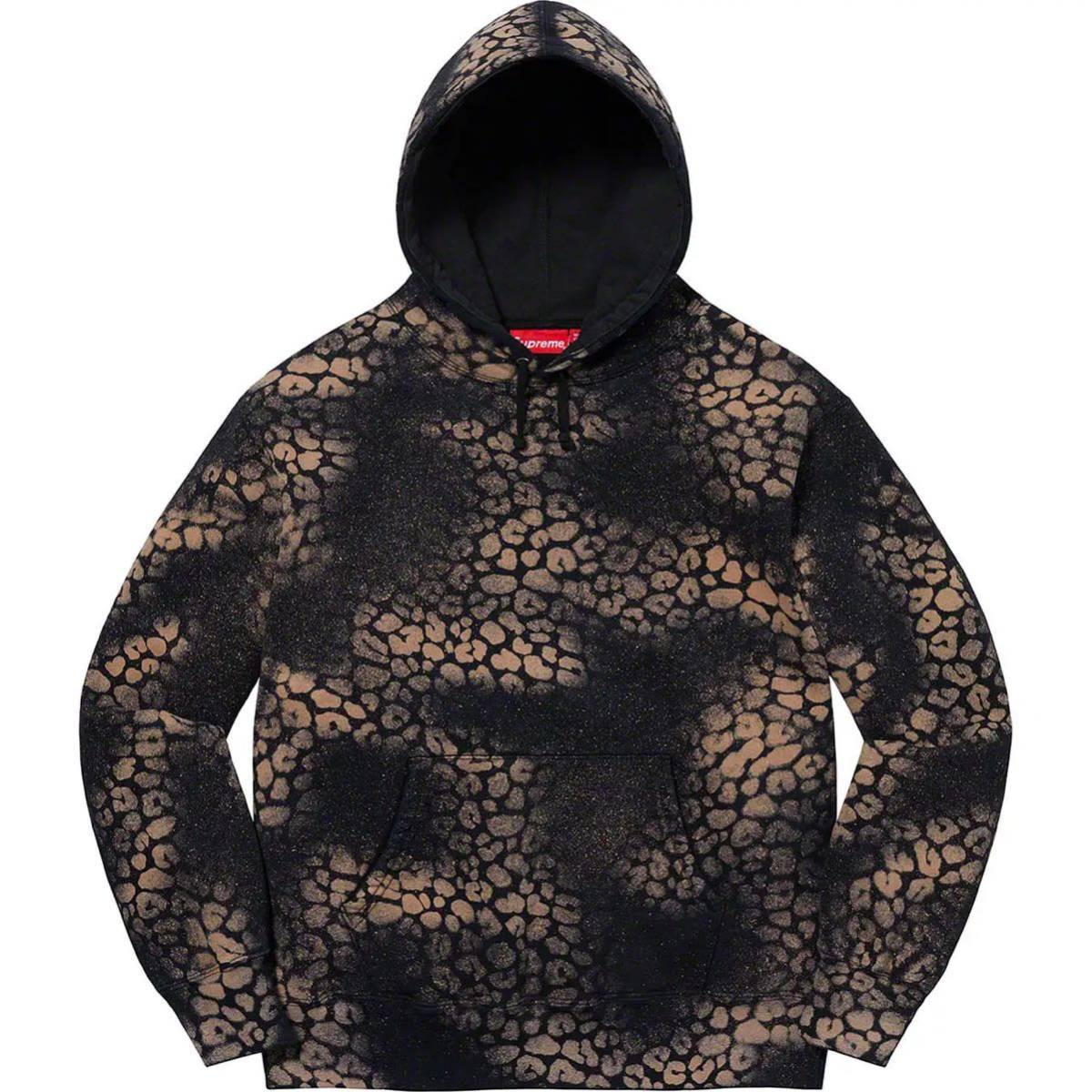 M ☆新品☆ Supreme 21AW Bleached Leopard Hooded Sweatshirt 