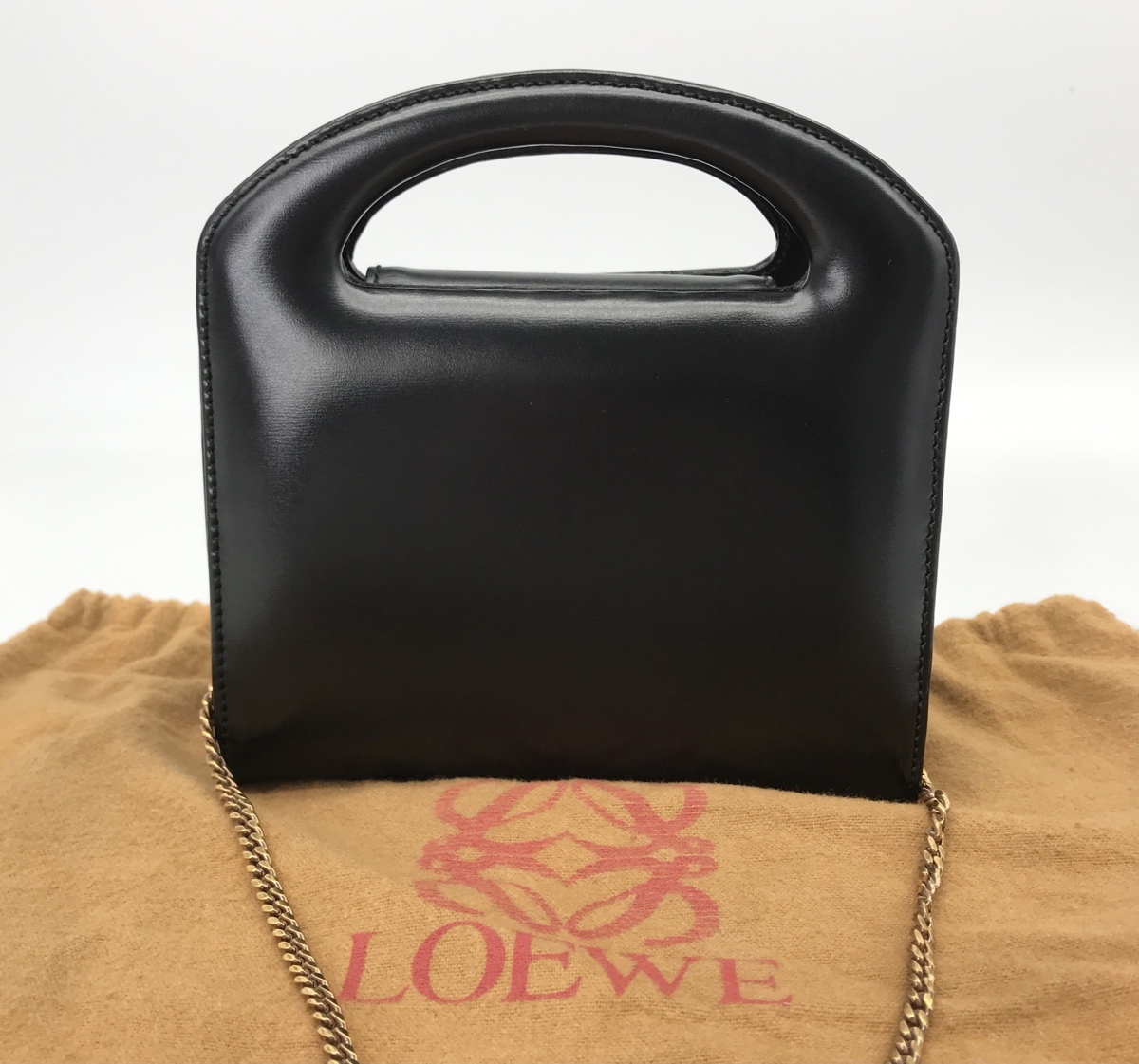 M2648 1円 超美品 LOEWE ロエベ レザー アナグラム 2WAY ミニ ハンド 
