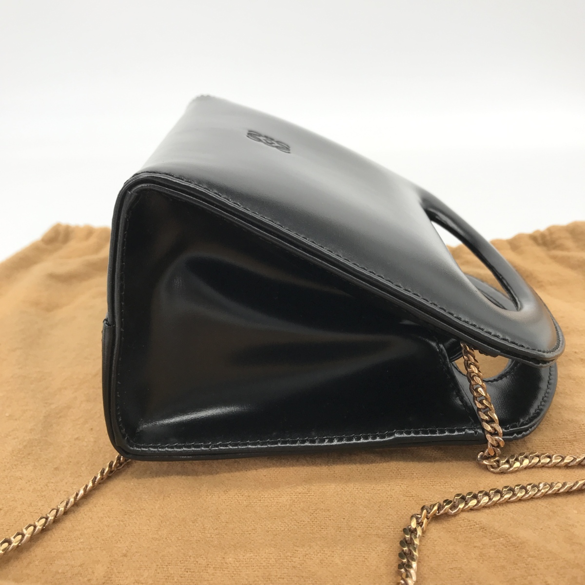 M2648 1円 超美品 LOEWE ロエベ レザー アナグラム 2WAY ミニ ハンド 