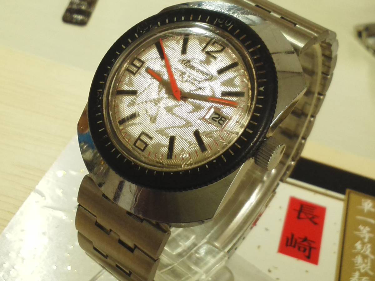 1970年代 ENICAR オートマチック 含める オレンジ秒針 メンズ