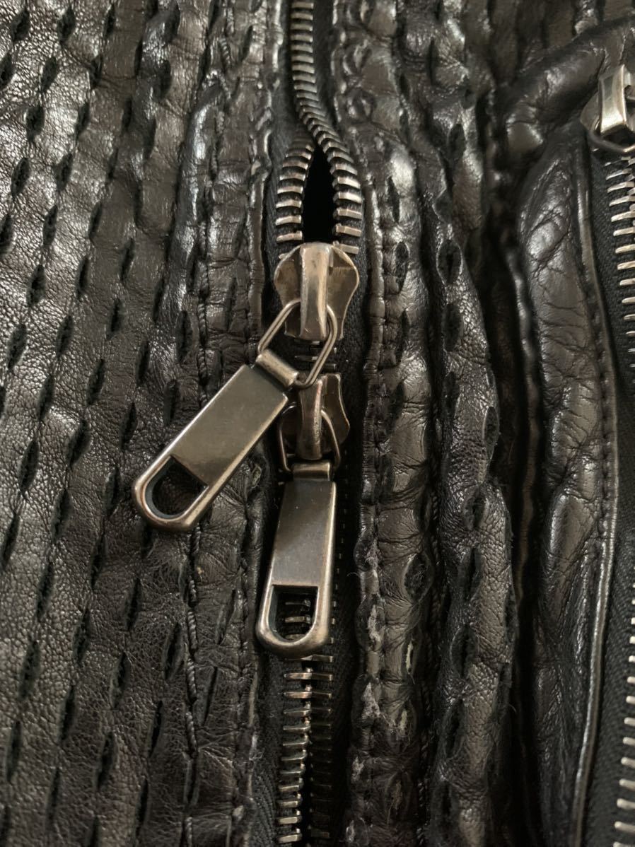 サンタクローチェ パンチングレザーライダースジャケット