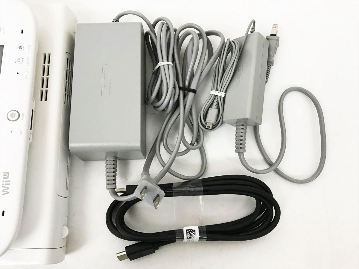 【1円】任天堂 WiiU 本体 ベーシックセット 8GB ホワイト ニンテンドーWii U 動作確認済 白 Shiro DC07-109jy/F4