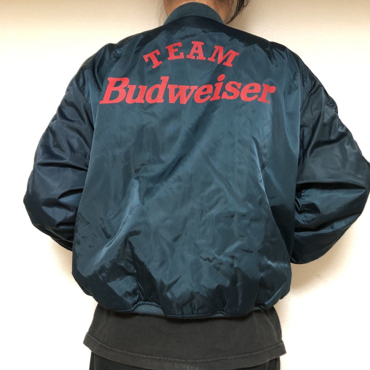バドワイザーBudweiser MA-1 フライトジャケット 90sビッグシルエット 