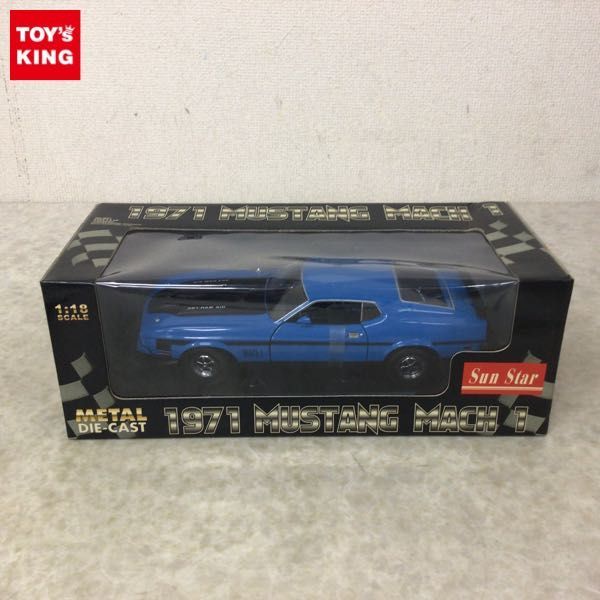 1円～ サンスター 1/18 1971 マスタング マッハ1 ブルー(乗用車)｜売買 