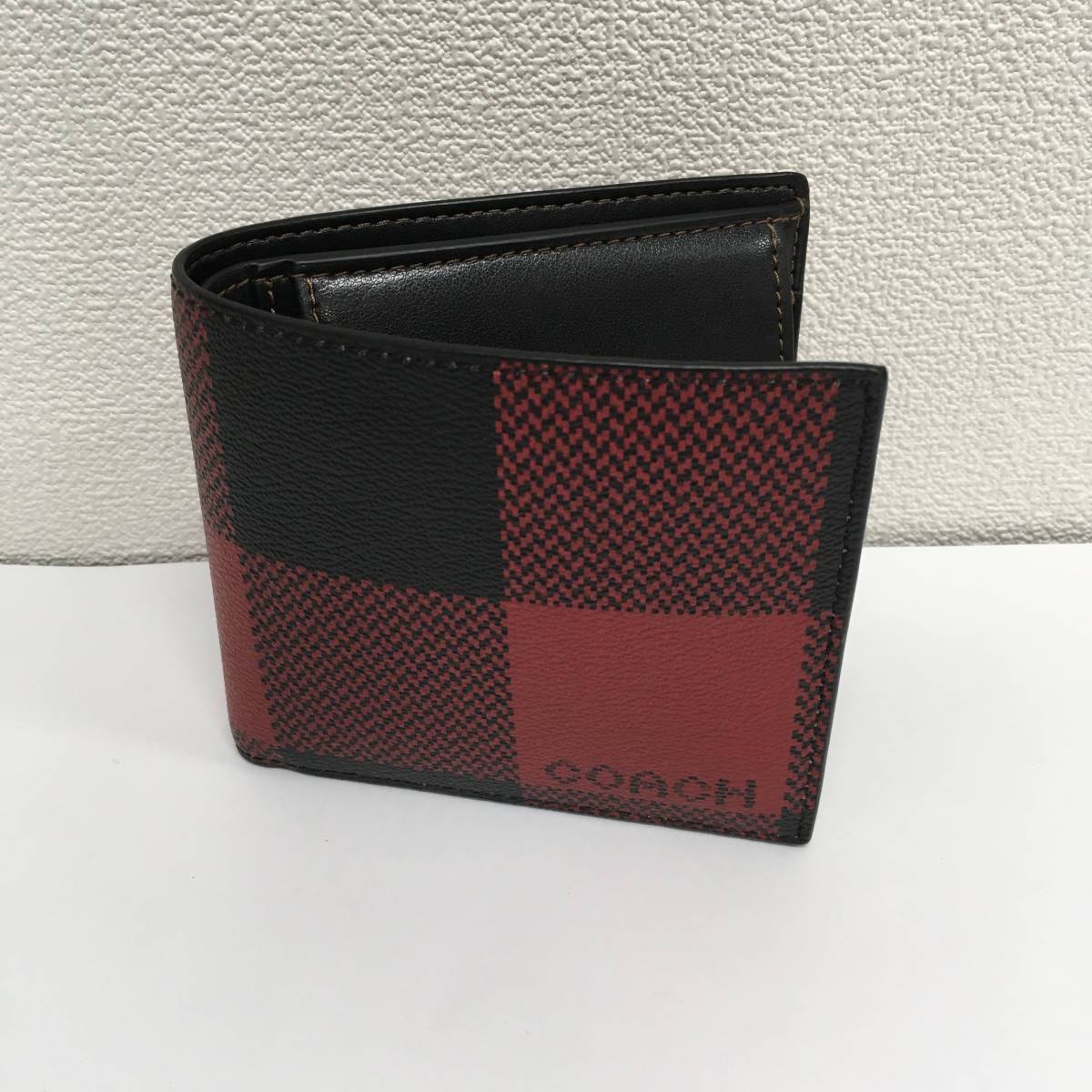 COACH コーチ 財布 二つ折り財布 チェック柄 レディース - チェック レッド メルカリ 格子 C6011IMLOT 二つ折り | 価格.com ウォレット