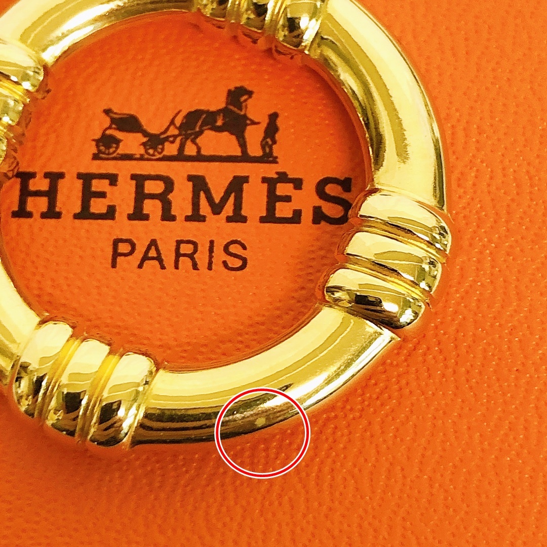 エルメス ブーエ スカーフリング スカーフ留め GP ゴールド 箱付き（約