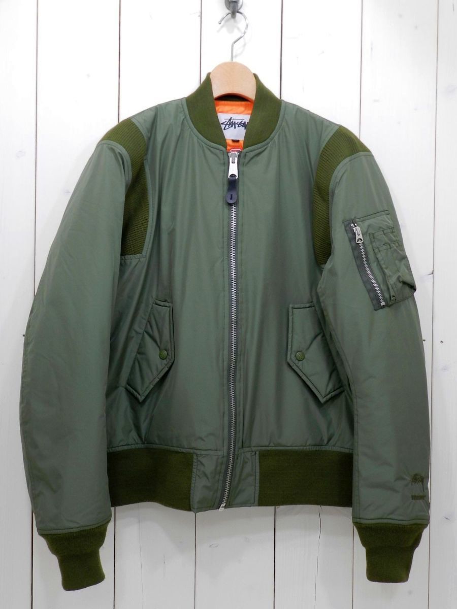 高品質，お買い得 B125U540 STUSSY / ステューシー MA-1 シンサレート ゴアウィンドストッパー ジャケット サイズL オリーブグリーン 品(ジャンパー、ブルゾン)｜売買されたオークション情報、yahooの商品情報をアー 男性用
