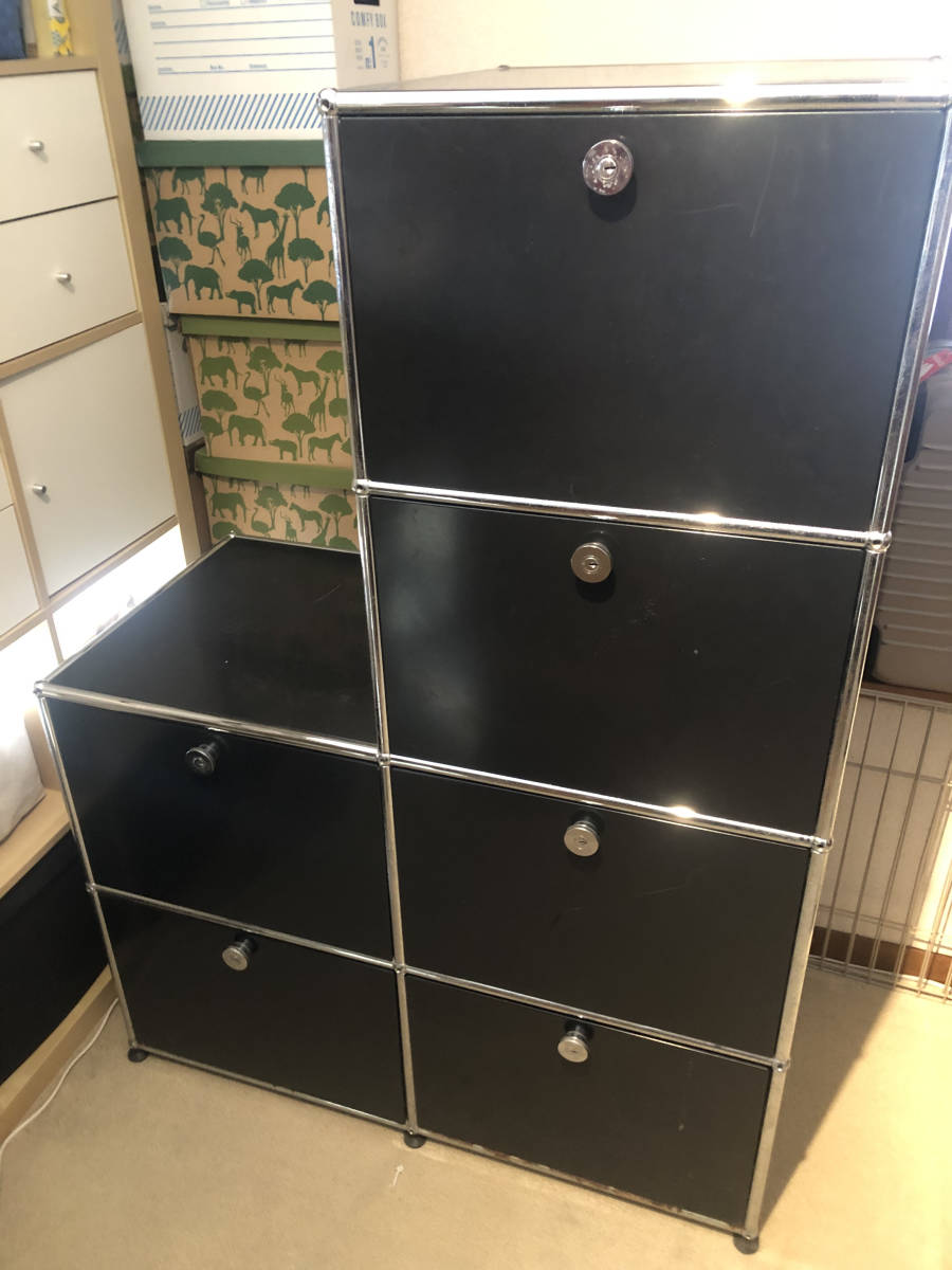 【美品/15%オフ】USMハラー キャビネット4段(鍵付き)