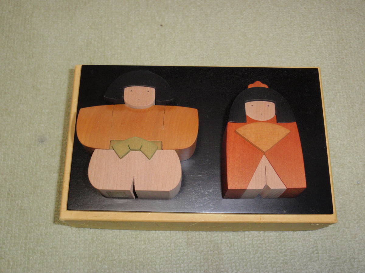 廃盤品 立ち雛 ひな人形 ウッドハウス 岩渕正・咲子 郷土玩具 木目込