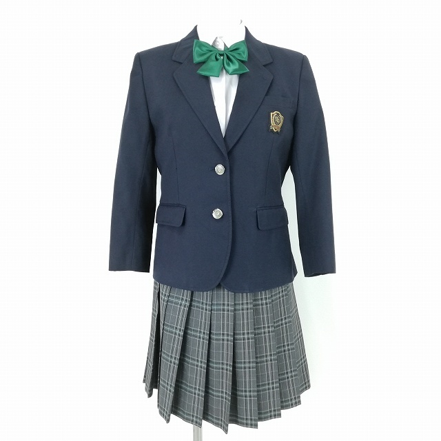 1円 ブレザー チェックスカート リボン 等 上下4点セット カンコー 冬物 長袖 女子 学生服 神奈川立花学園高校 紺 ランクc Na5764 学生服 売買されたオークション情報 Yahooの商品情報をアーカイブ公開 オークファン Aucfan Com