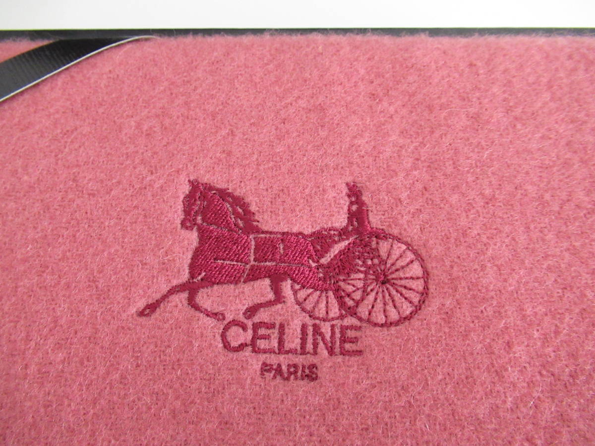 □未使用 CELINE セリーヌ ウール ひざ掛け ブランケット□ セリーヌ