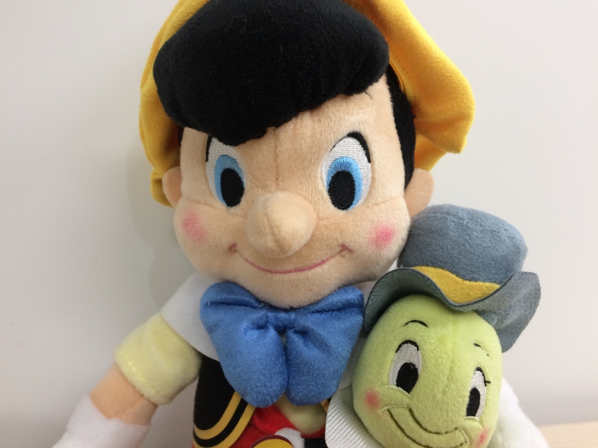 ディズニー ストア ピノキオ＆ジミニークリケット ぬいぐるみ 7A3 【60