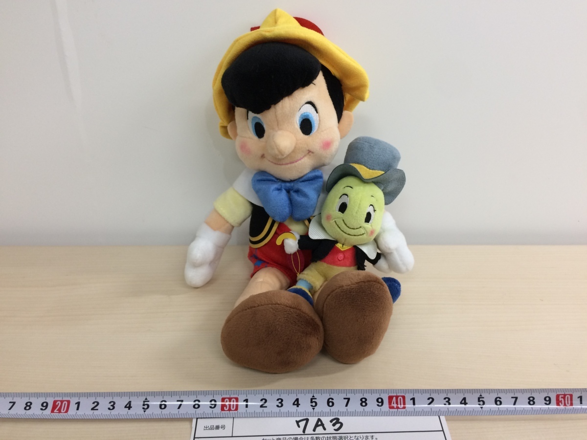 ディズニー ストア ピノキオ＆ジミニークリケット ぬいぐるみ 7A3 【60