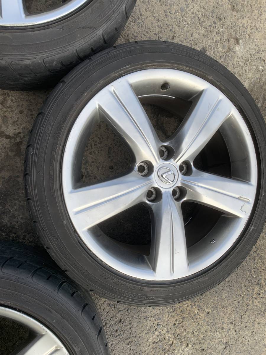 レクサスGS 純正ホイール 18×8J +45 114.3 5H 225/45R18 DIREZZA DZ101