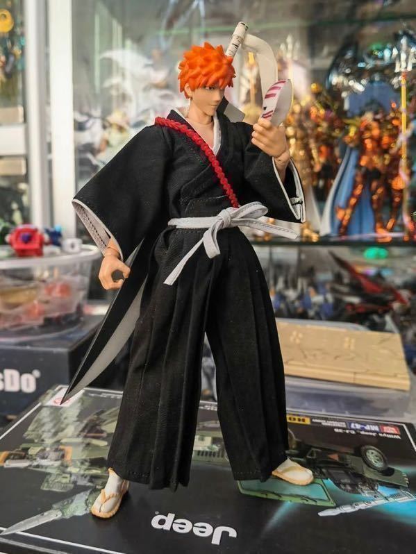 新品 BLEACH 1/12 可動フィギュア ブリーチ 黒崎一護 斬魄刀付き 塗装