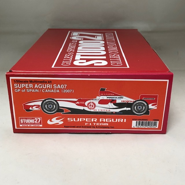スタジオ27 1/20 スーパーアグリSA07 スペイン/カナダGP仕様 