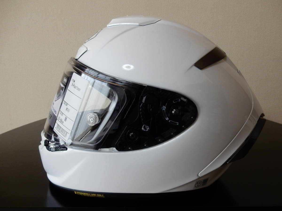 SHOEI X-Fourteen X-14 ホワイト 2021年製造 XLサイズ 美品！SHOEI ショウエイ X-14 X-FOURTEEN 白色 Mサイズ(57・58cm) MFJ