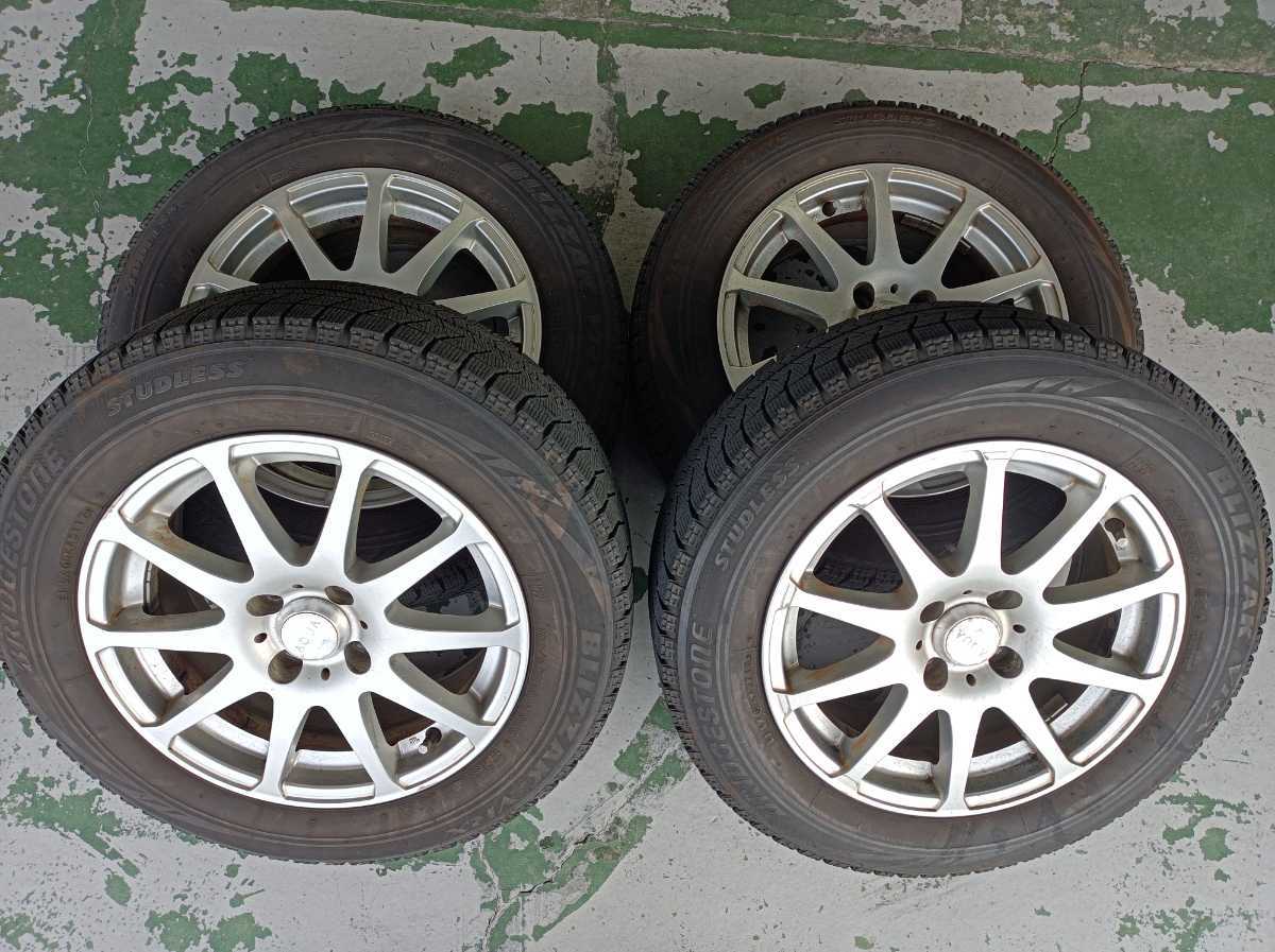 15インチアルミホイール スタッドレスセット PCD100 4H 引き取り歓迎