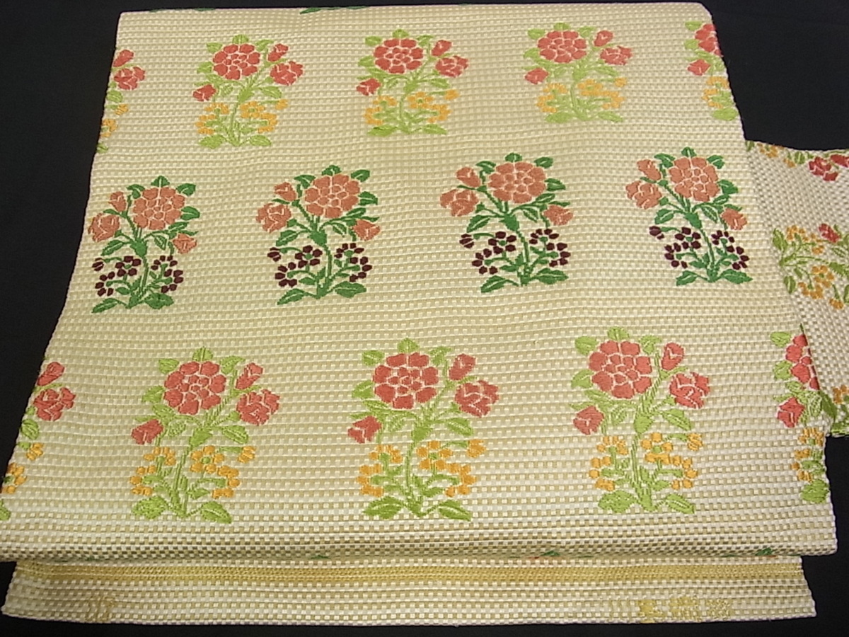 高品質，新品 平和屋 極上 西陣 川島織物謹製 九寸名古屋帯 市松草花文 逸品 s5833(仕立て上がり)｜売買されたオークション情報、yahooの商品情報をアーカイブ公開 - オークファン 仕立て上がり