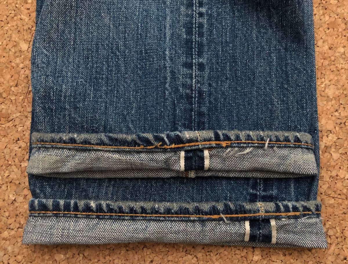 60S LEVIS リーバイス501 BIGE ヒゲ 色落ち抜群 足長R リペア済み 