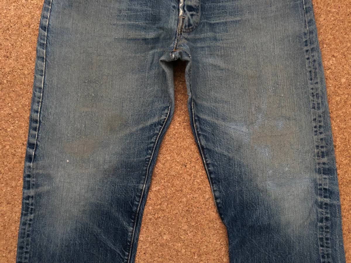 60S LEVIS リーバイス501 BIGE ヒゲ 色落ち抜群 足長R リペア済み 