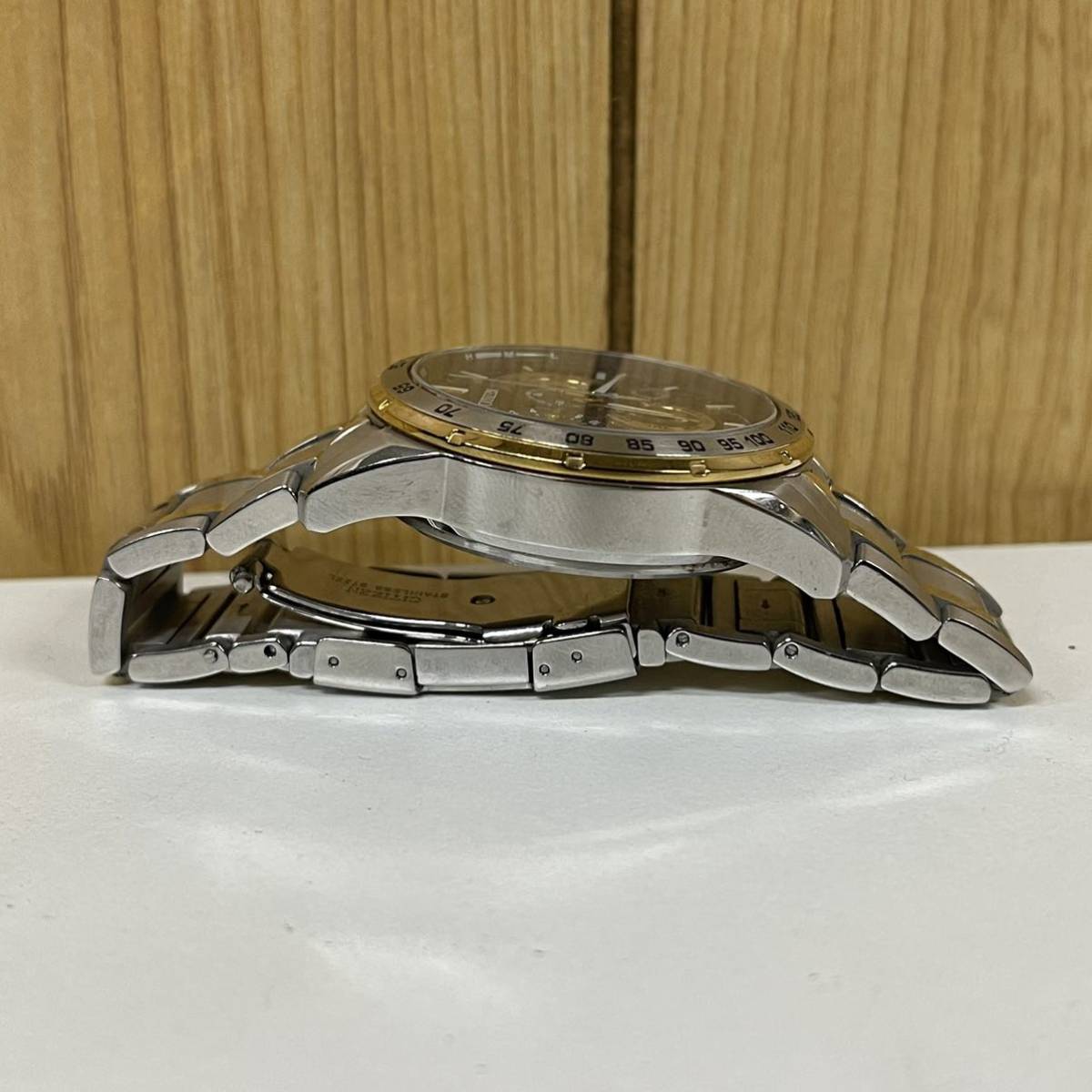 1円~【実働】CITIZEN シチズン エコドライブ E610-S104840 クロノ